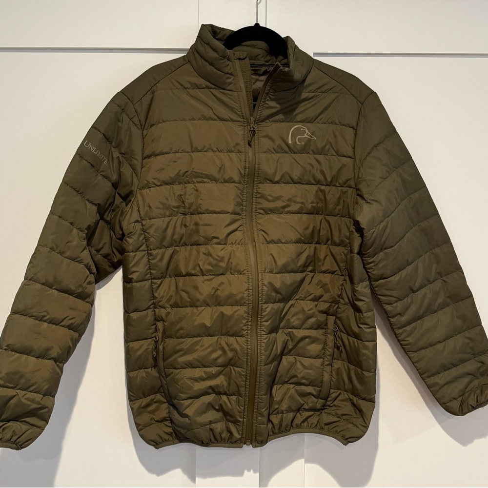 Olive Green Ducks Unlimited puffer jacket